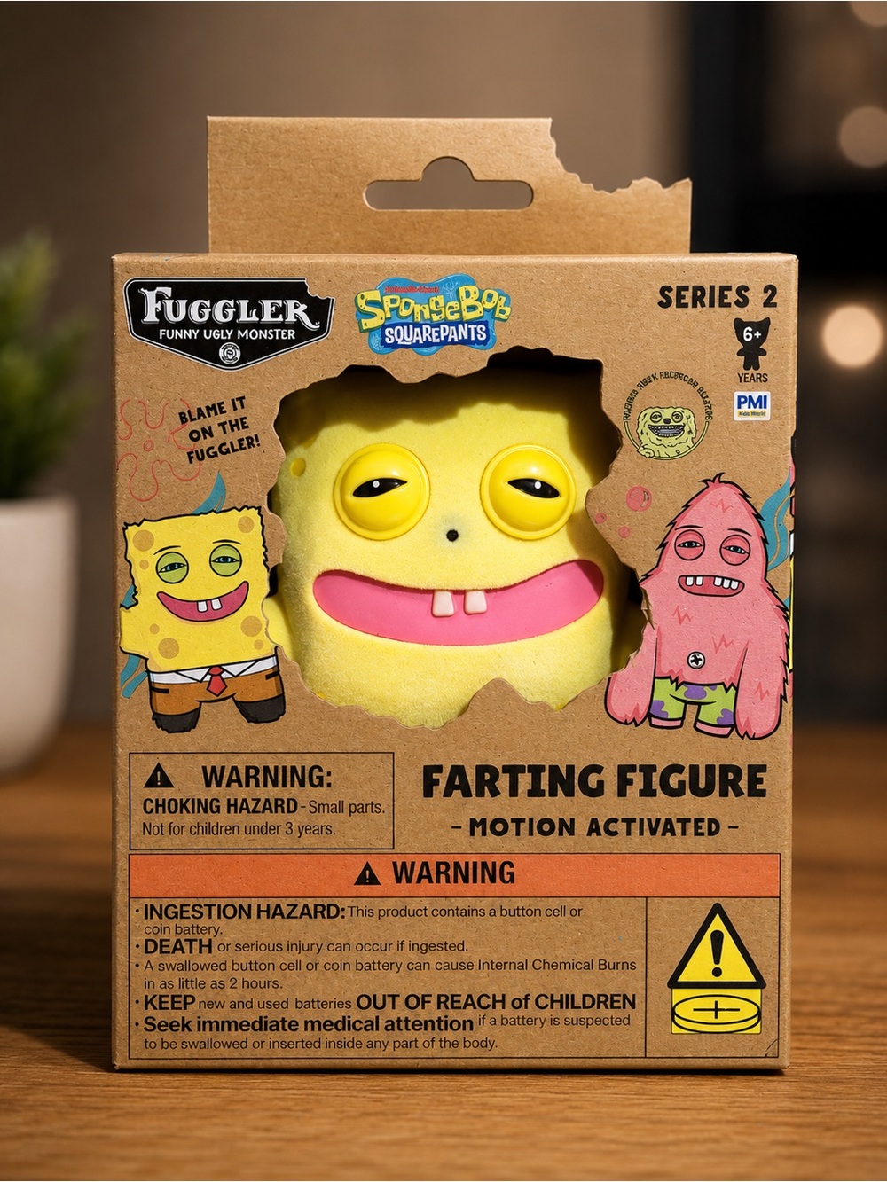 Fuggler SpongeBob SquarePants Farting Figure Series 2 Motion Activated Toy NIB